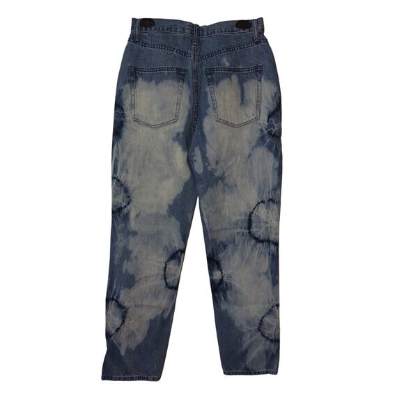 Juicy Couture Y2K Indigo Tie-Dye Relaxed Fit Straight Leg Jeans Size 27 NWOT - Picture 2 of 4